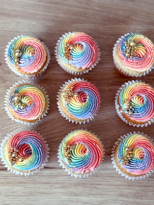 Rainbow Cupcakes